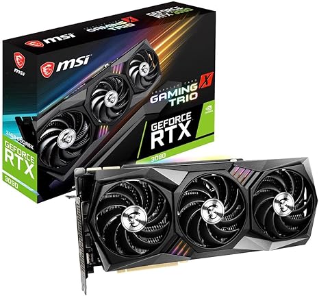 MSI Gaming GeForce RTX 3090 24GB GDRR6X 384-Bit HDMI/DP Nvlink Tri-Frozr 2 Ampere Architecture OC Graphics Card (RTX 3090 GAMING X TRIO 24G) - Image 1