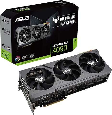 Asus TUF Gaming NVIDIA GeForce RTX 4090 OC Edition Gaming Graphics Card (24GB GDDR6X, PCIe 4.0, HDMI 2.1a, DisplayPort 1.4a, Dual Ball Bearing Axial Fans) - Image 1