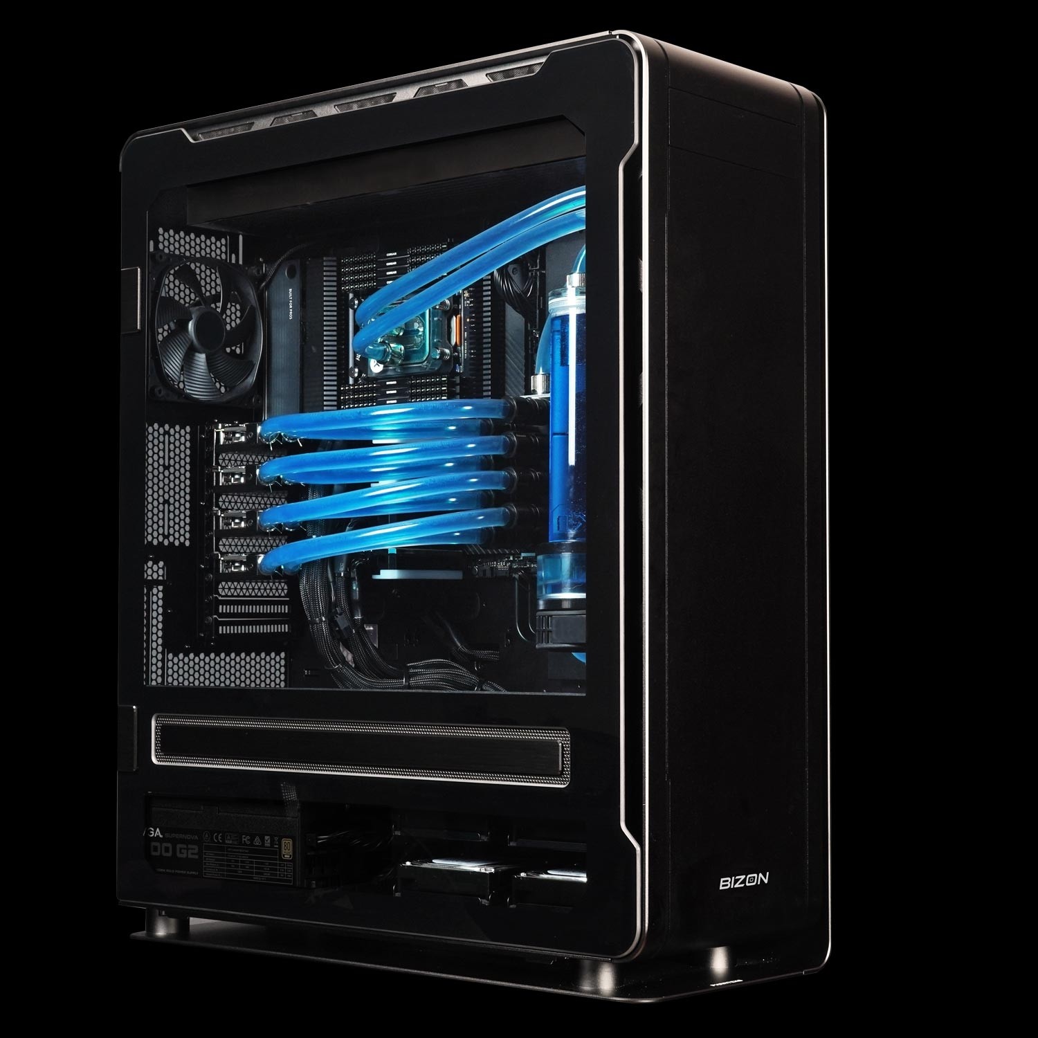 BIZON Z5000 – Water cooled NVIDIA/Deep Learning Workstation PC – Intel Xeon W, up to 60 cores - Image 1