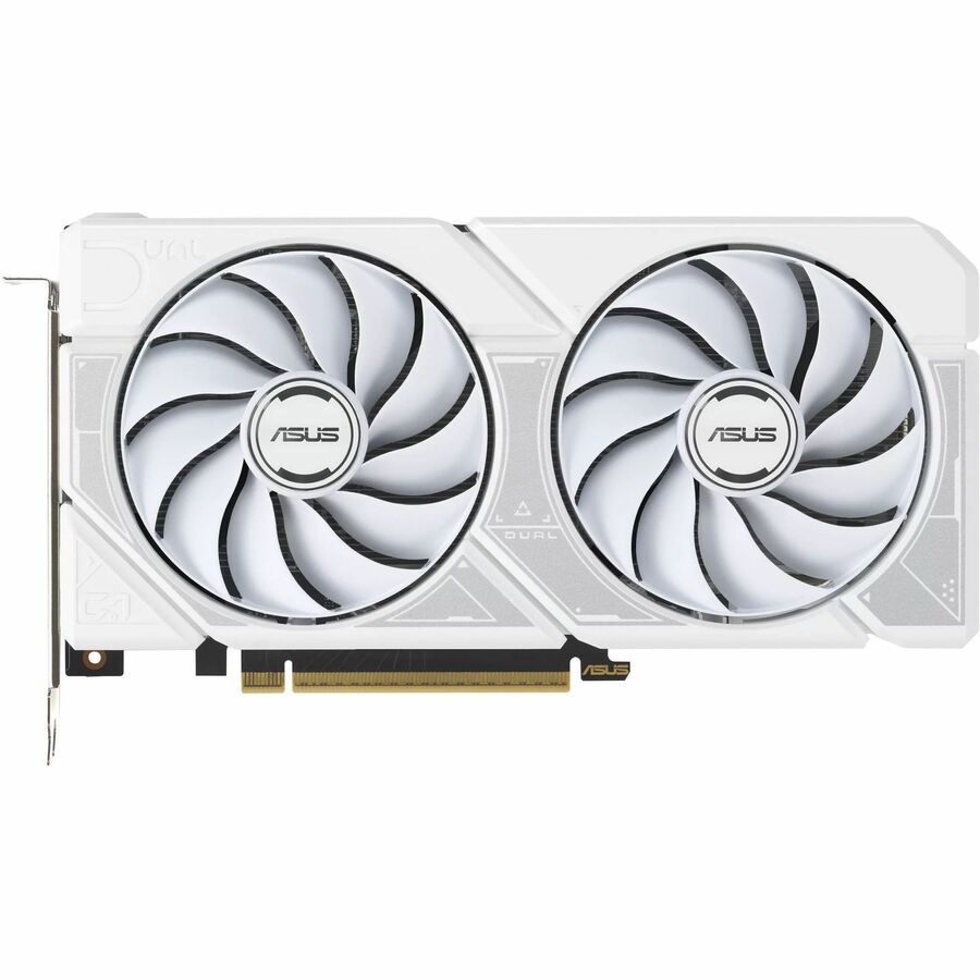 ASUS DUAL-RTX5060TI-O16G-WHITE Dual GeForce RTX 5060 Ti White OC Edition Graphics Card 16GB GDDR7 PCI Express 5.0 2x HDMI 2.1a 3x DisplayPort 2.1a 1x 16-pin Power Connector