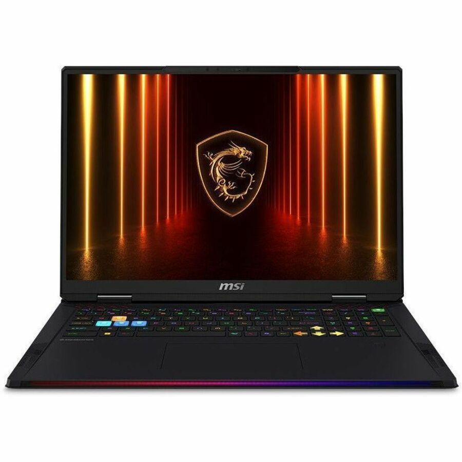 MSI Raider 18 HX AI A2XWJG-069US 18in Gaming Notebook UHD+ 120Hz Intel Core Ultra 9 285HX 64GB 2TB SSD RTX 5090 24GB Core Black Intel HM870 Chip 3840x2400 Windows 11 Pro True Color Technology Wi-Fi 7