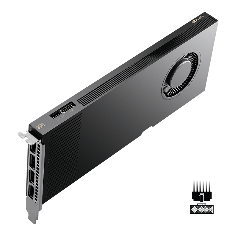 PNY NVIDIA RTX Pro 4000 Blackwell Workstation 24GB GDDR7 8960 CUDA Cores PCI Express 5.0 x16 140W - VCNRTXPRO4000B-PBGraphics Card