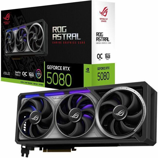 ASUS ROG-ASTRAL-RTX5080-O16G-GAMING ROG ASTRAL GEFORCE RTX 5080 16GB GDDR7 OC EDITION GAMING GRAPHICS CARD (PCI