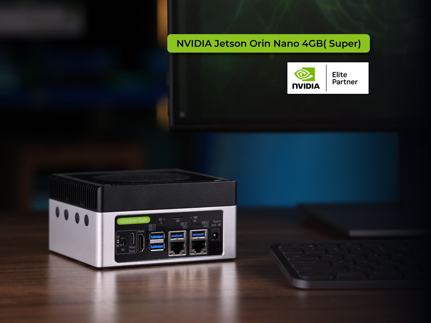 reComputer Super J3010 - Advanced Edge AI Computer with NVIDIA® Jetson™ Orin™ Nano 4GB