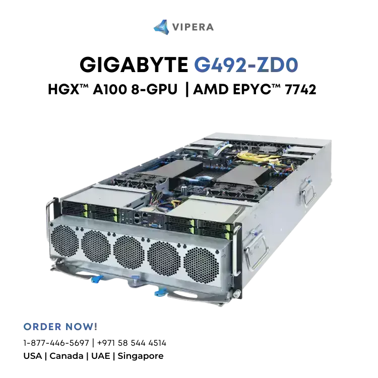 Gigabyte G492-ZD0 HPC/AI Server – AMD EPYC™ 7742 – 4U DP HGX™ A100 8-GPU (USED)