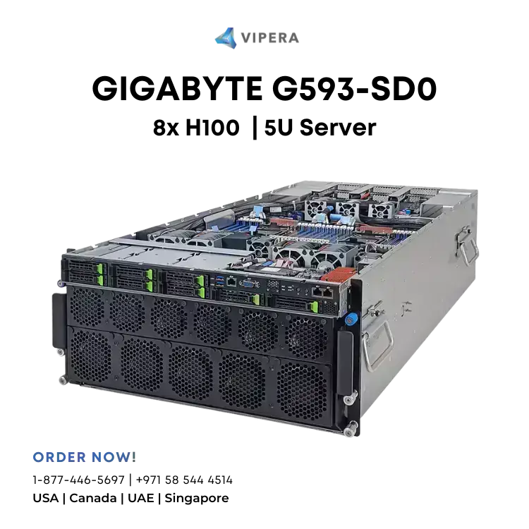 Gigabyte G593-SD0 8x H100 Deep Learning Server 5U
