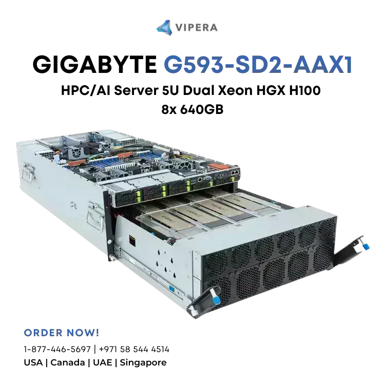 GIGABYTE G593-SD2-AAX1 HPC/AI Server 5U Dual Xeon HGX H100 8x 640GB