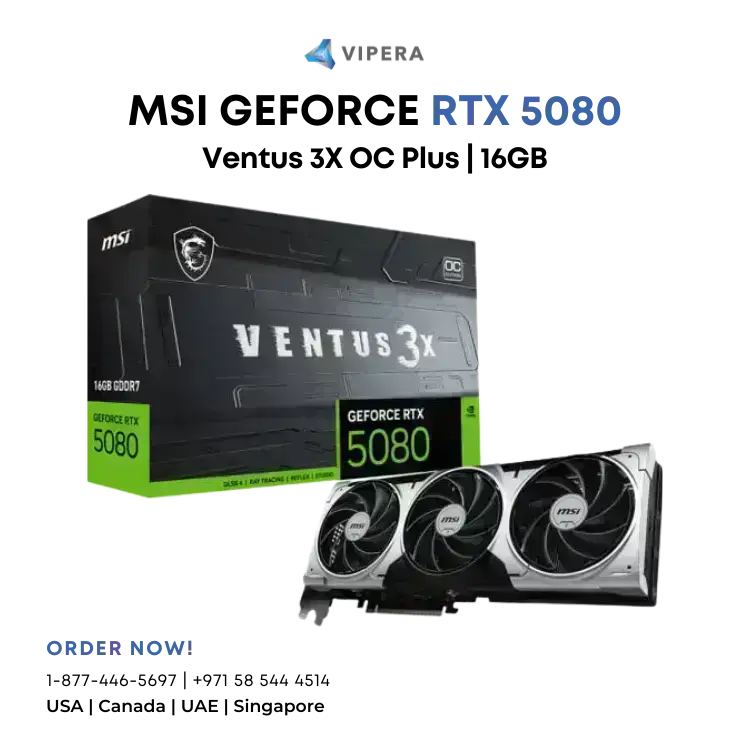 MSI GeForce RTX 5080 16G Ventus 3X OC Plus 16GB Graphic Card