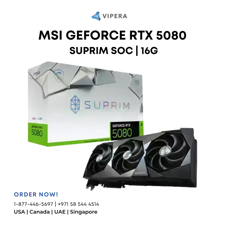 MSI GeForce RTX 5080 SUPRIM SOC Graphics Card, 16G