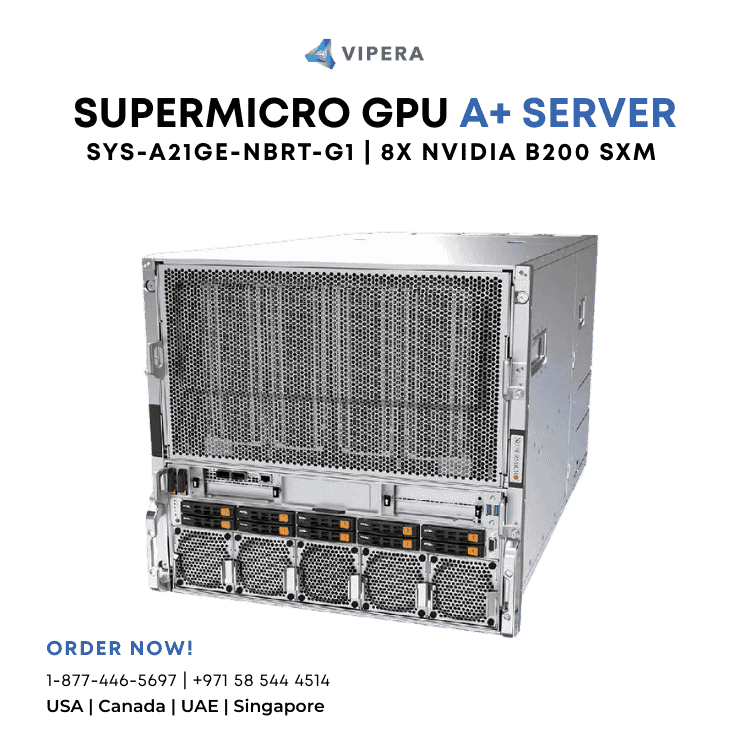 Supermicro 10U B200 Gold Series GPU Server (SYS-A21GE-NBRT-G1)