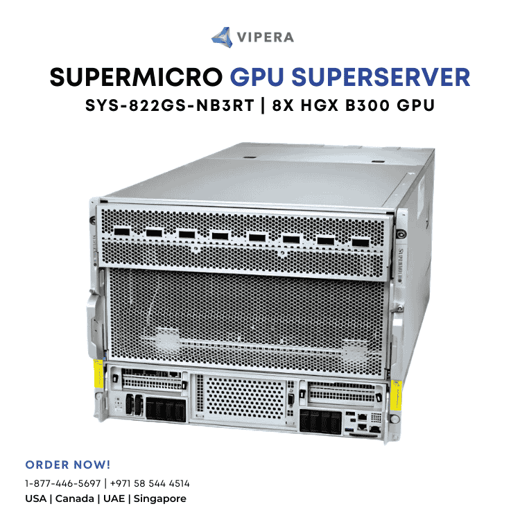 Supermicro GPU SuperServer SYS-822GS-NB3RT HGX B300 8-GPU