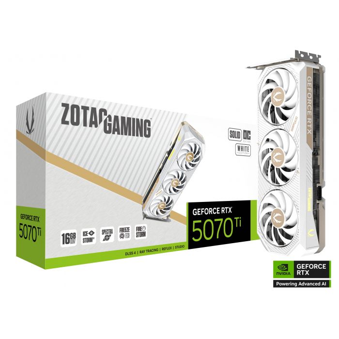 ZOTAC GAMING GeForce RTX 5070 Ti SOLID CORE OC White Edition