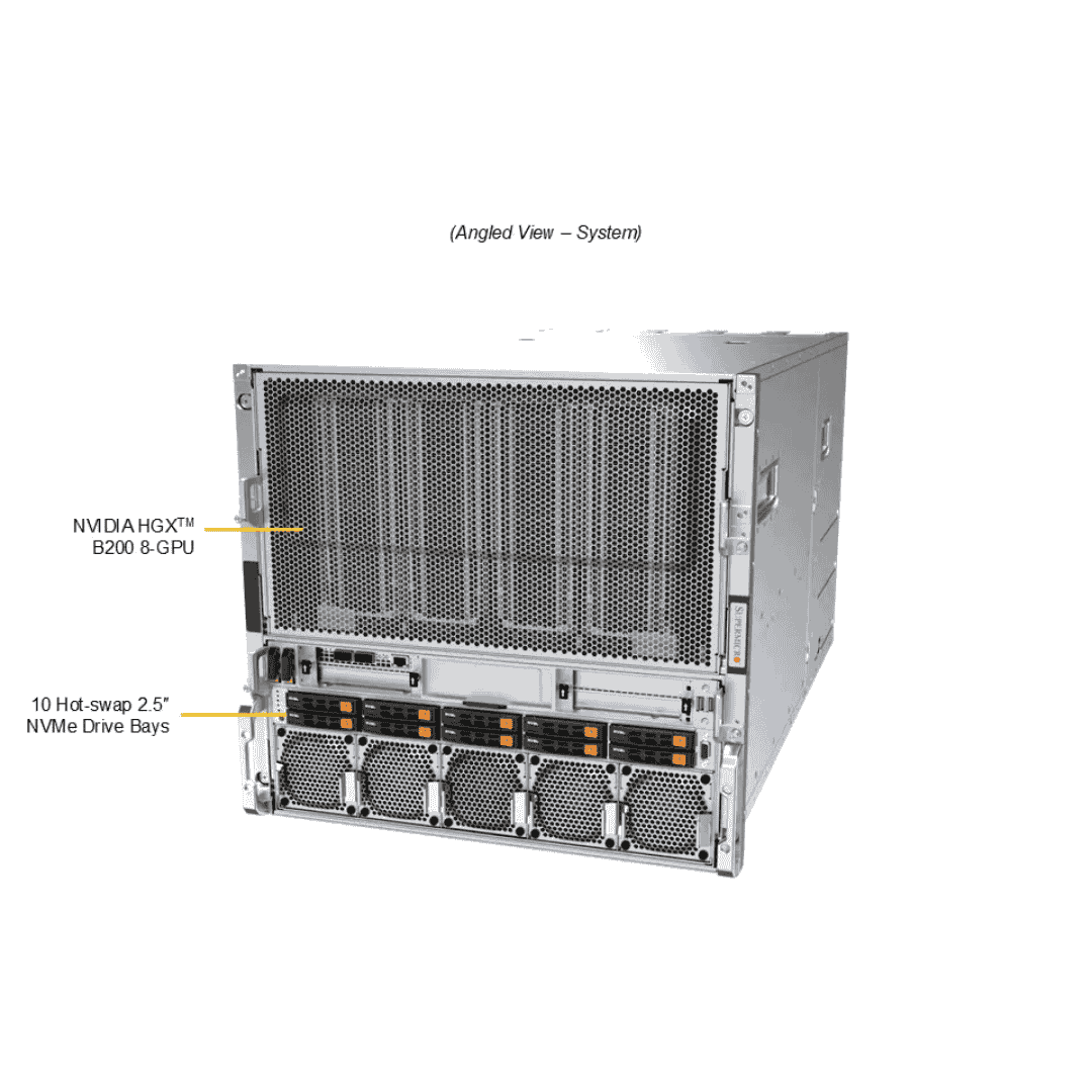 Supermicro 10U B200 Gold Series GPU Server (SYS-A21GE-NBRT-G1) - Image 1